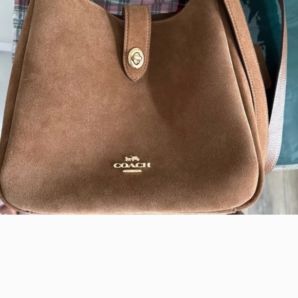 Coach Brown Suede Shoulder Bag - Picture 1 of 9